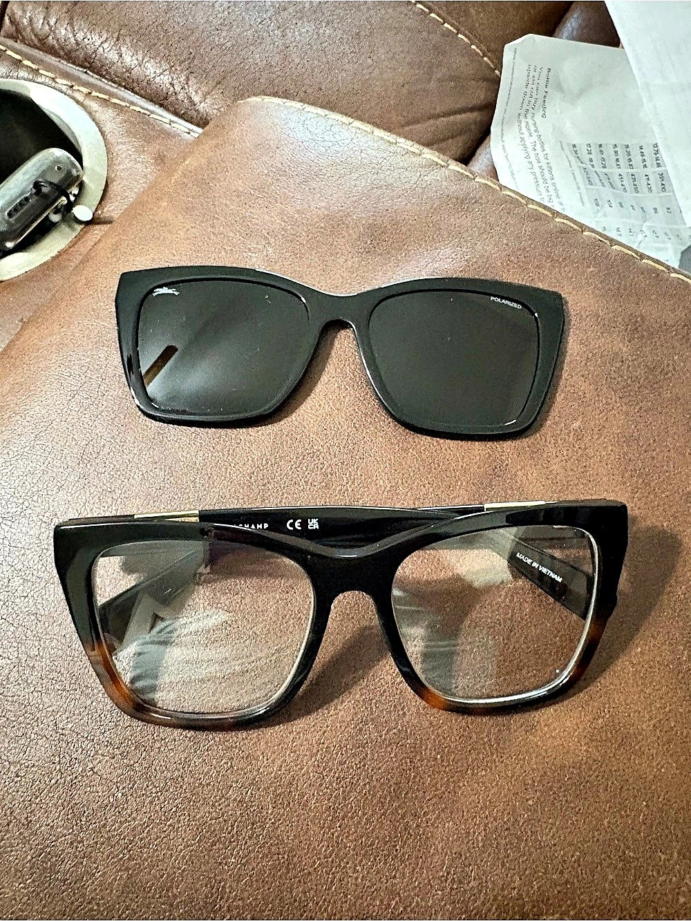 Longchamp Eyeglass with magnetic Sunglasses Black & Brown tortoise